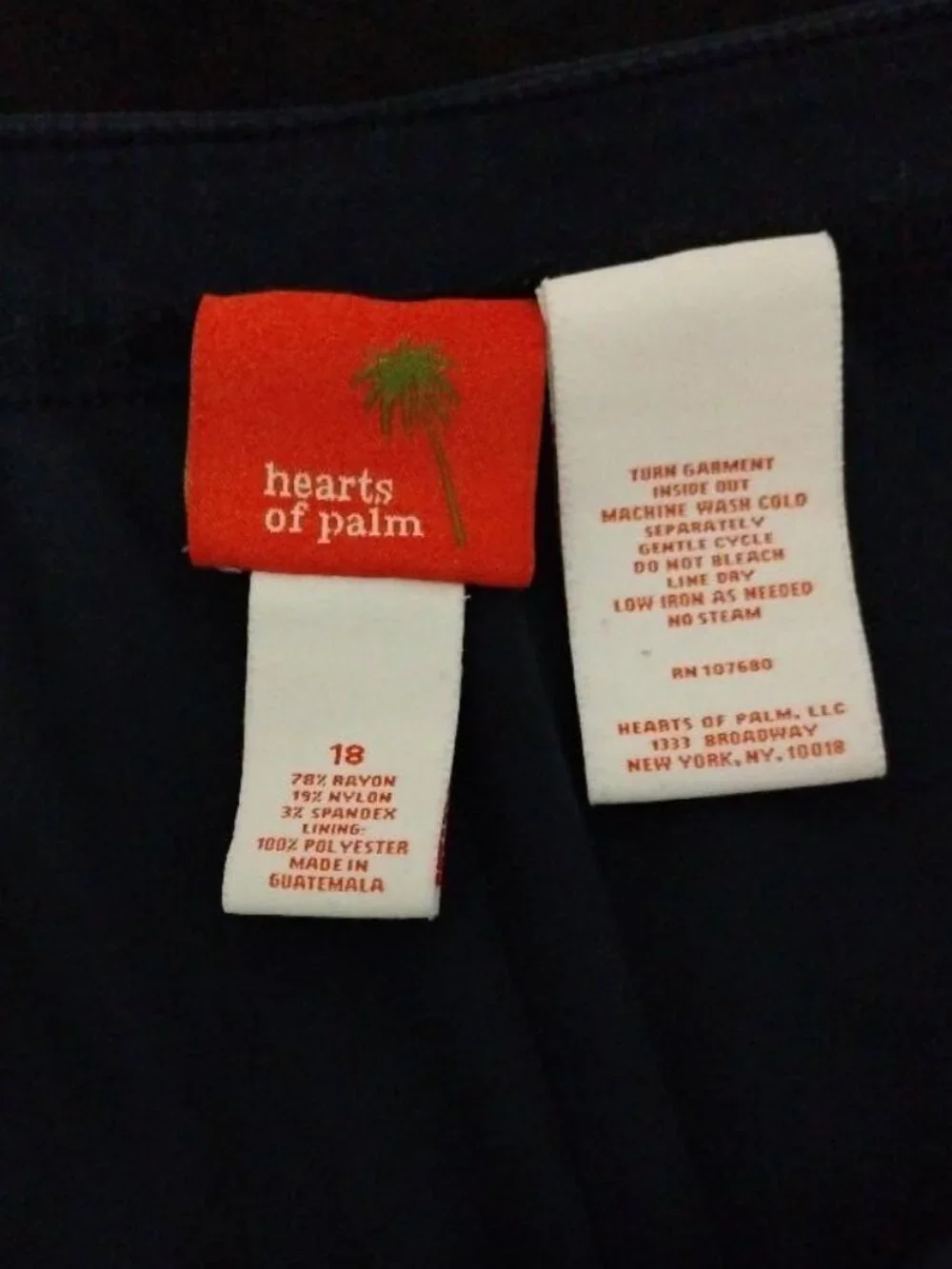 Hearts of Palm Dark Blue Woman Skort Size 18 EUC